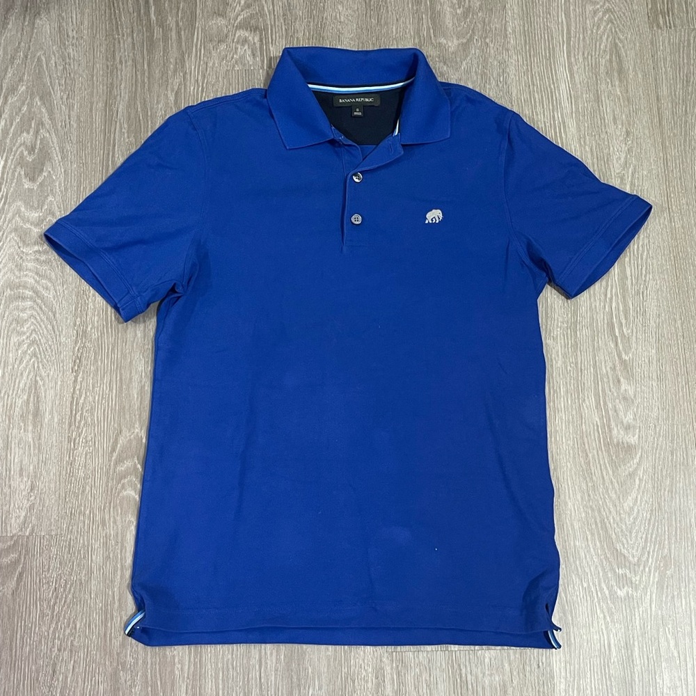 Banana Republic Royal Blue Knit Short Sleeve Polo T-Shirt Sz. S